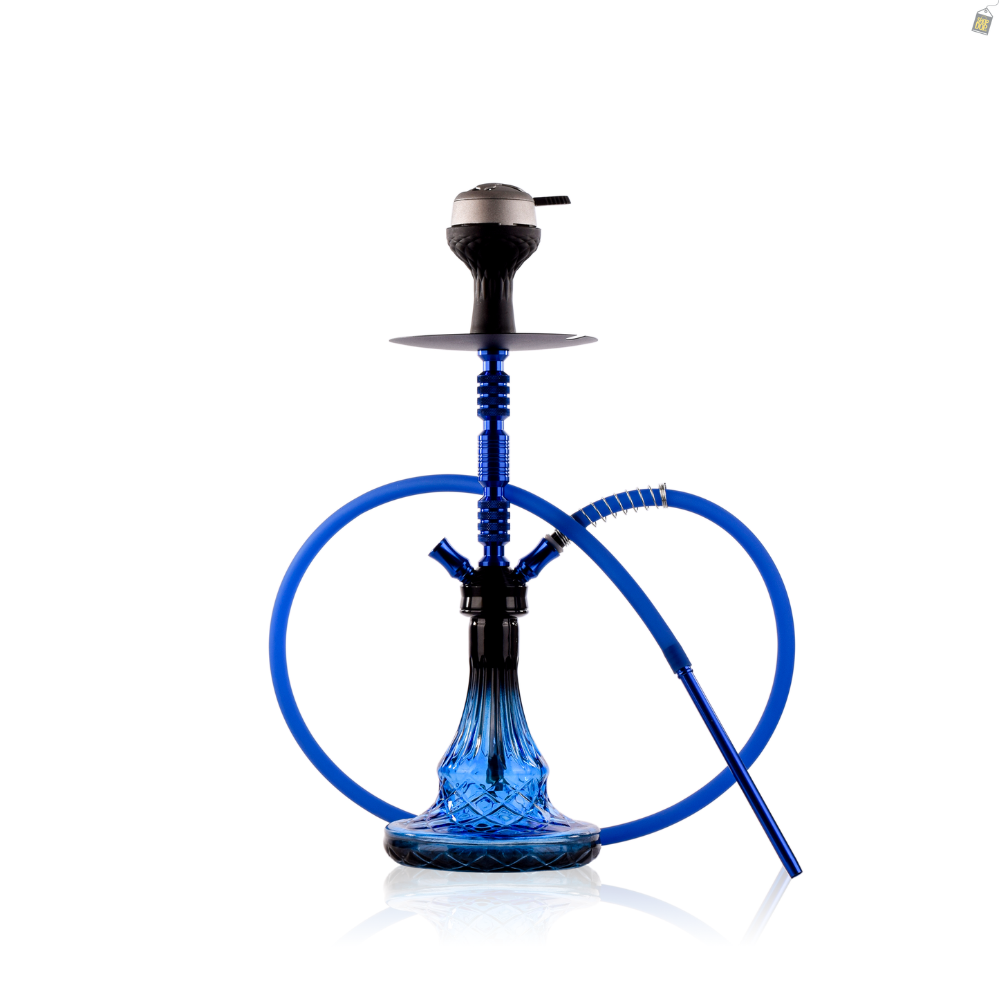 Duo Trister Dual Pipe Hookah - Blue
