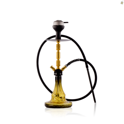 Duo Trister Dual Pipe Hookah - Gold