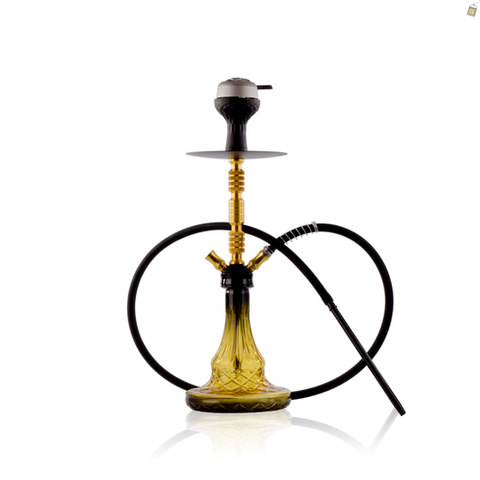 Duo Trister Dual Pipe Hookah - Gold