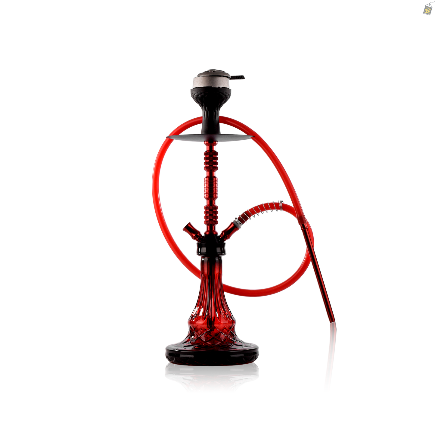 Duo Trister Dual Pipe Hookah - Red