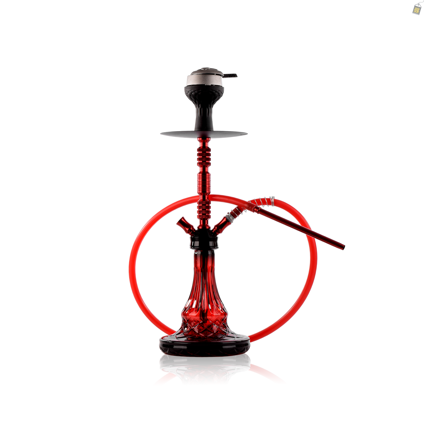 Duo Trister Dual Pipe Hookah - Red