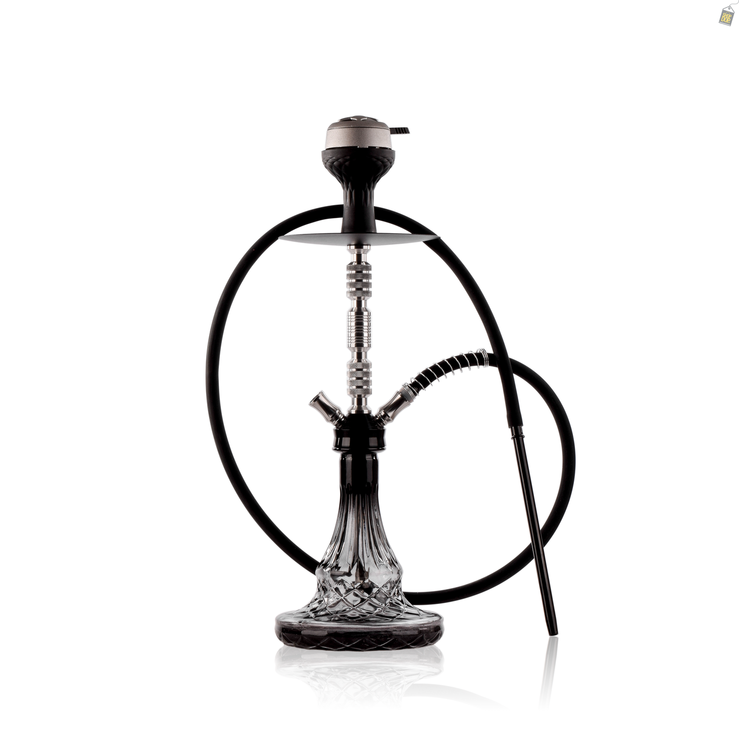 Duo Trister Dual Pipe Hookah - Silver