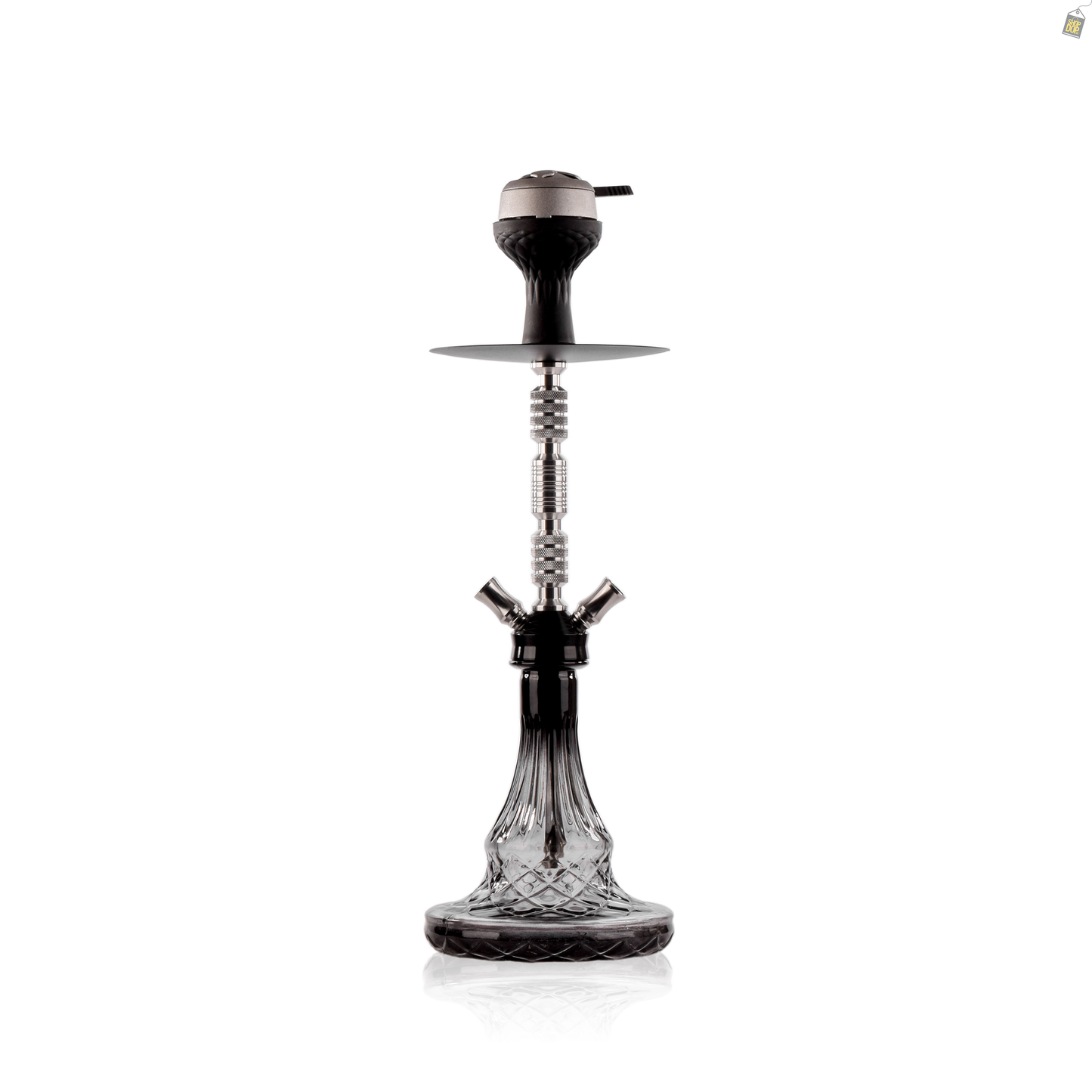 Duo Trister Dual Pipe Hookah - Silver
