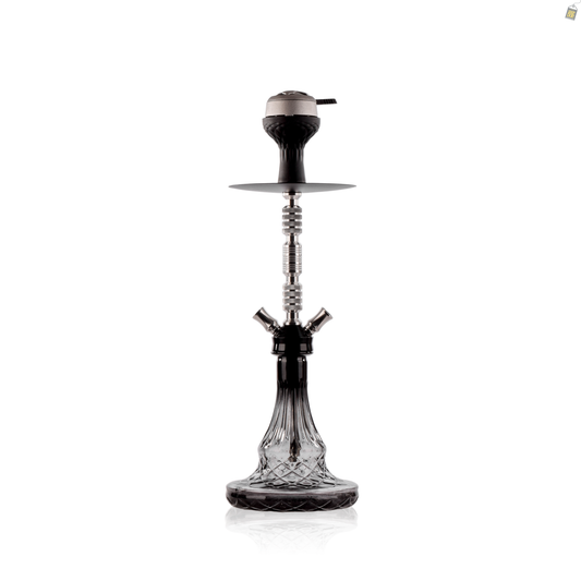 Duo Trister Dual Pipe Hookah - Silver