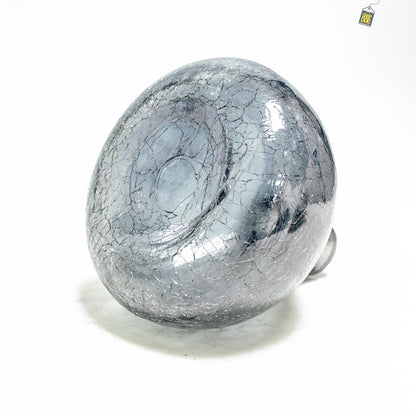 Dwarf Grey Crackle Hookah Glass Replacement Base Only (Without Lock)