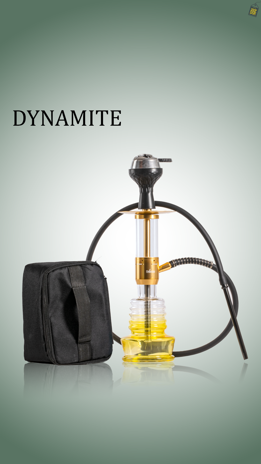 Dynamite Hookah with Bag - Gold