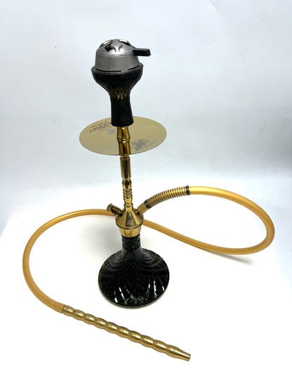 Fighter Hookah R2 - Gold Stem / Black Base