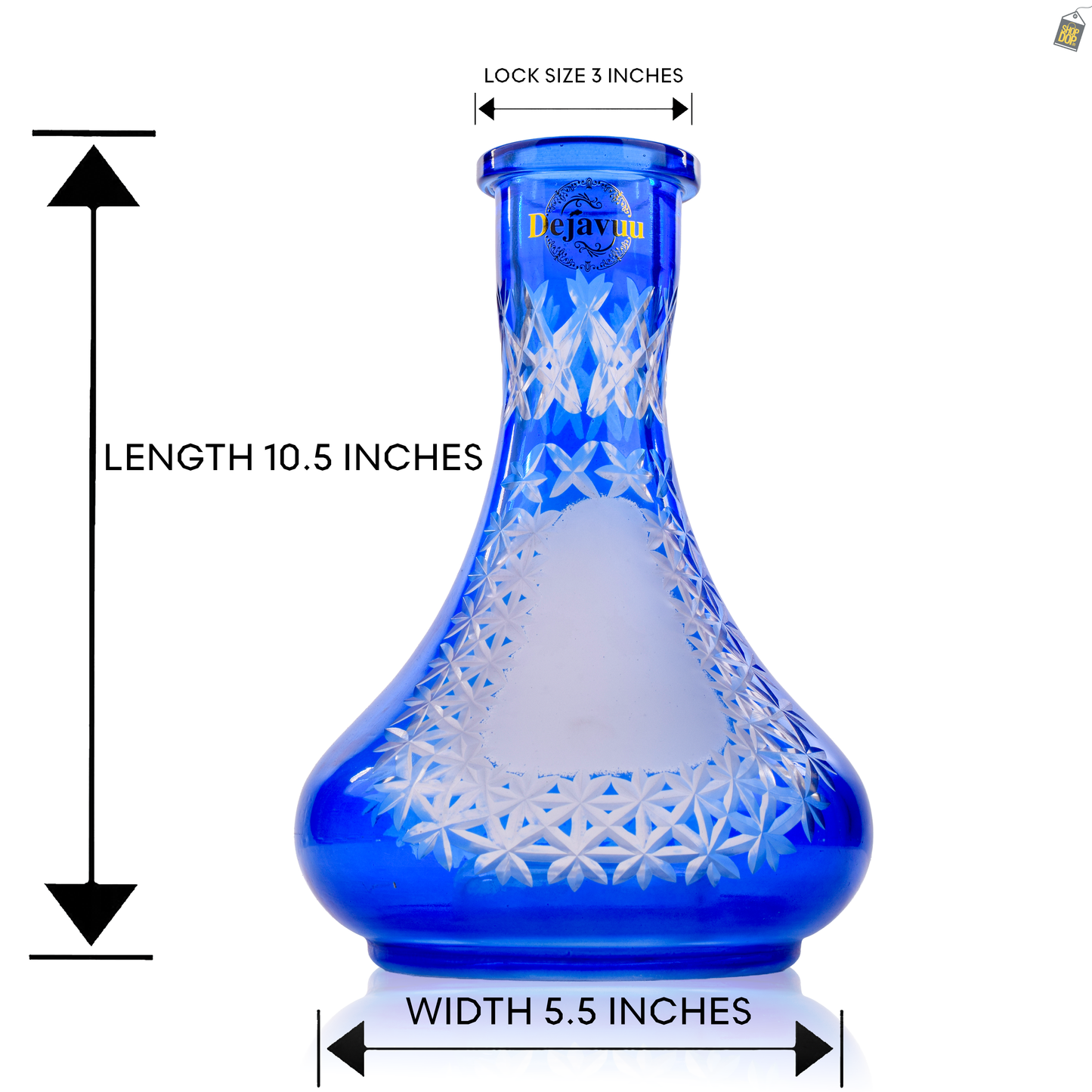 Egyptian Hookah Glass Replacement Base - Blue (Rubber)