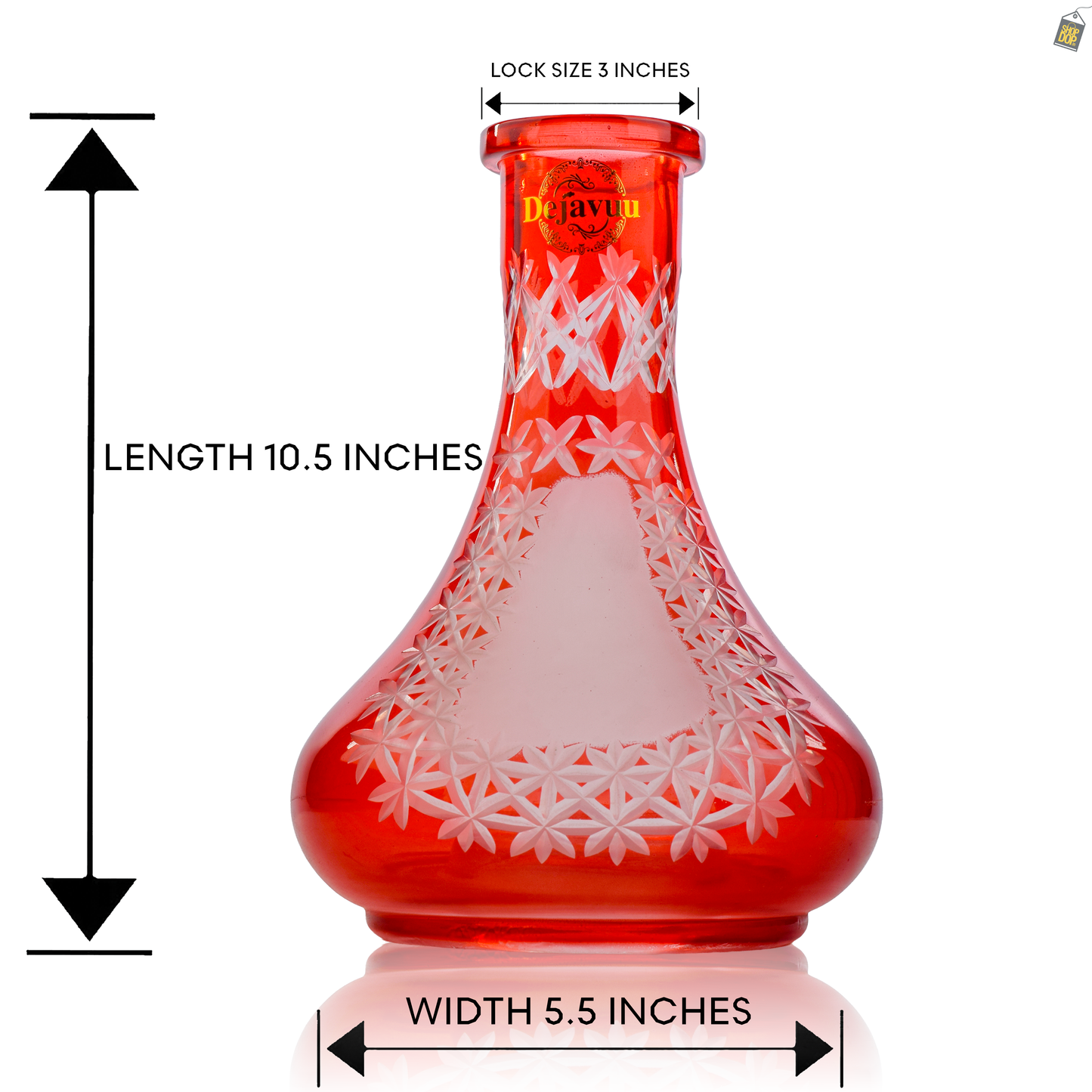 Egyptian Hookah Glass Replacement Base - Red (Rubber)