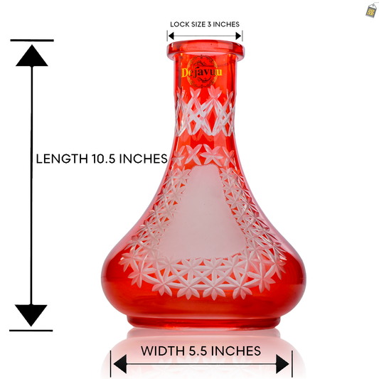 Egyptian Hookah Glass Replacement Base - Red (Rubber)