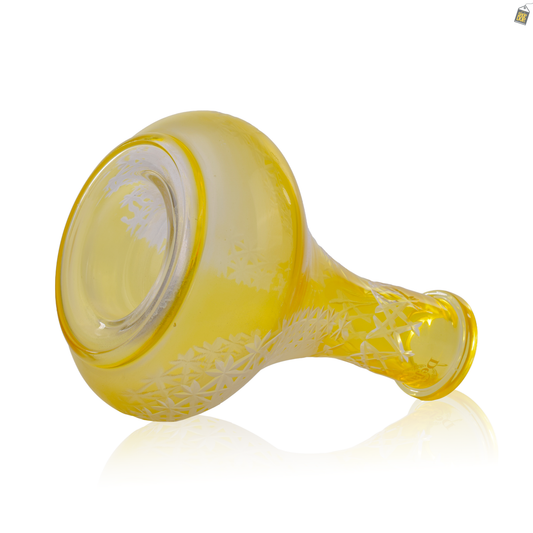 Egyptian Hookah Glass Replacement Base - Yellow (Rubber)
