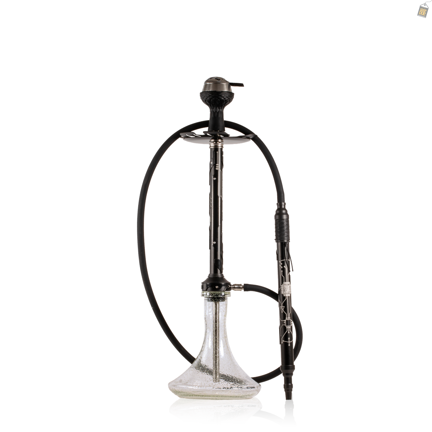 El Bomber Jack Hookah - Black Stem / Radium Base