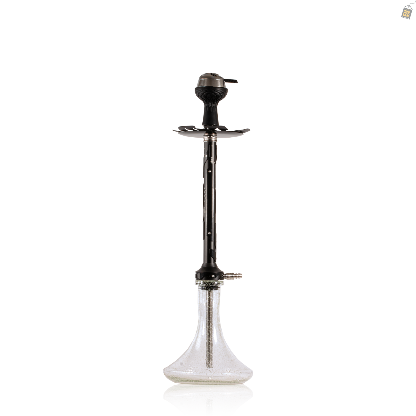 El Bomber Jack Hookah - Black Stem / Radium Base