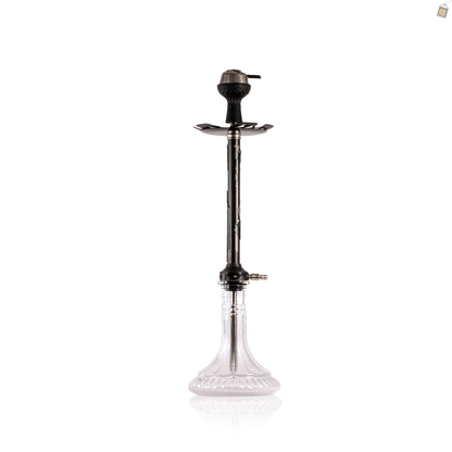 El Bomber Jack Hookah - Black Stem / Transparent Base