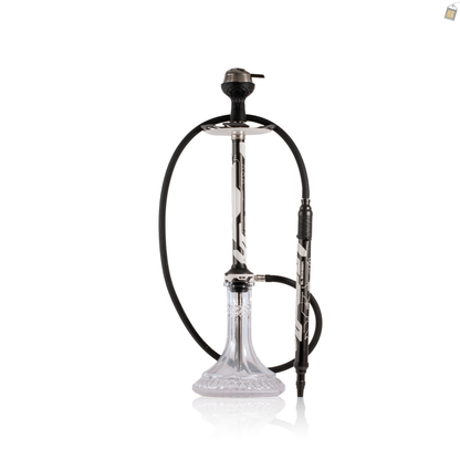 El Bomber Jack Hookah - Black Stem / Transparent Base