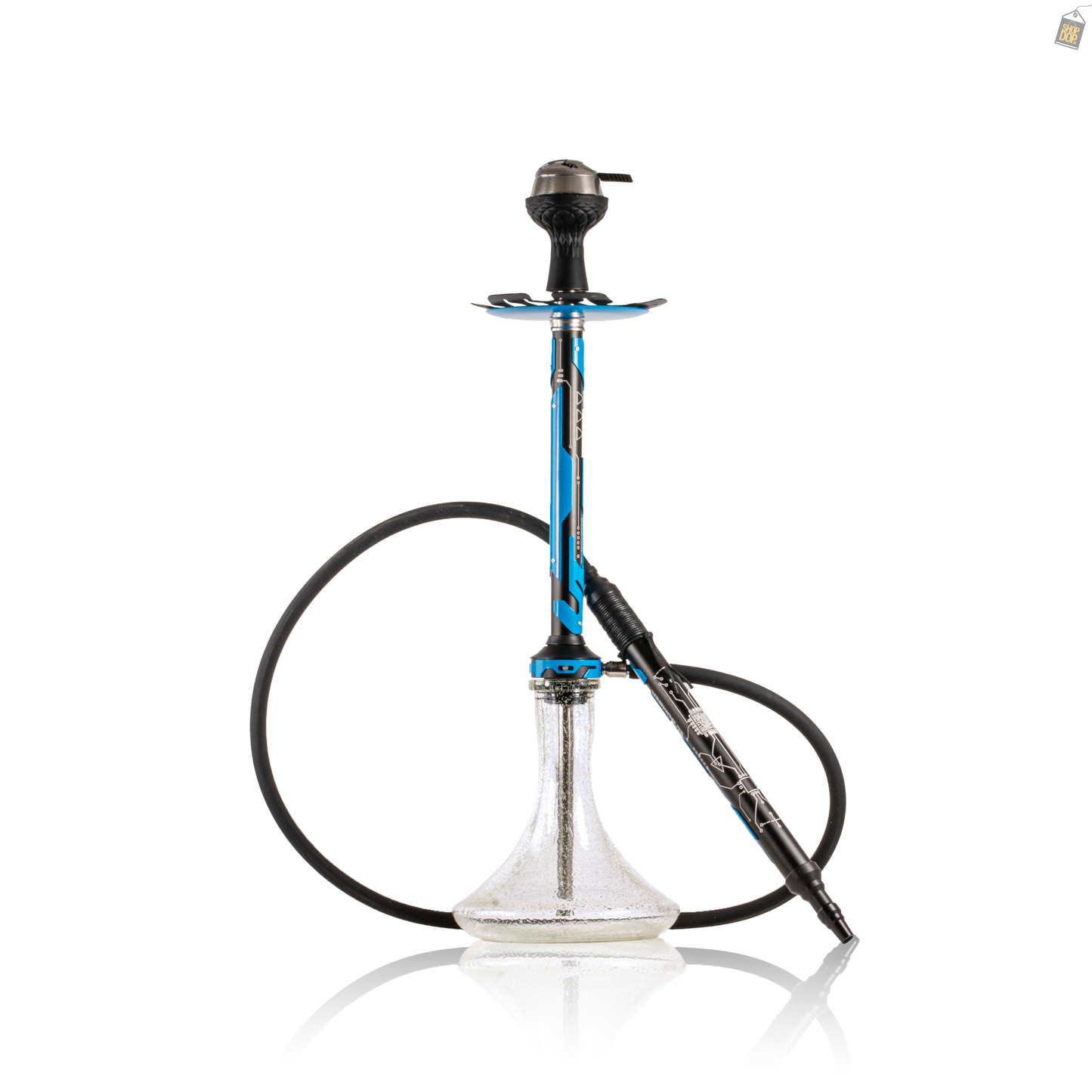El Bomber Jack Hookah - Blue Stem / Radium Base
