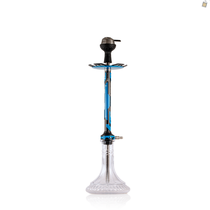 El Bomber Jack Hookah - Blue Stem / Transparent Base