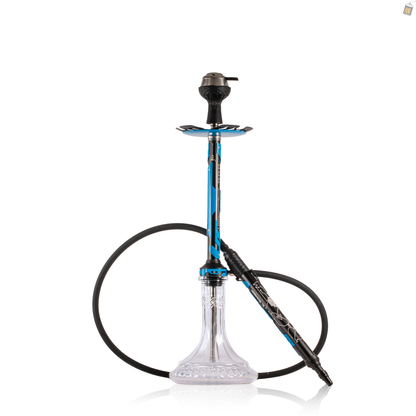 El Bomber Jack Hookah - Blue Stem / Transparent Base