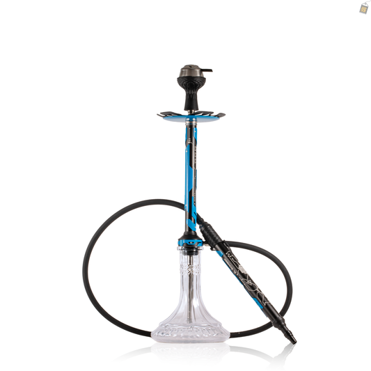 El Bomber Jack Hookah - Blue Stem / Transparent Base