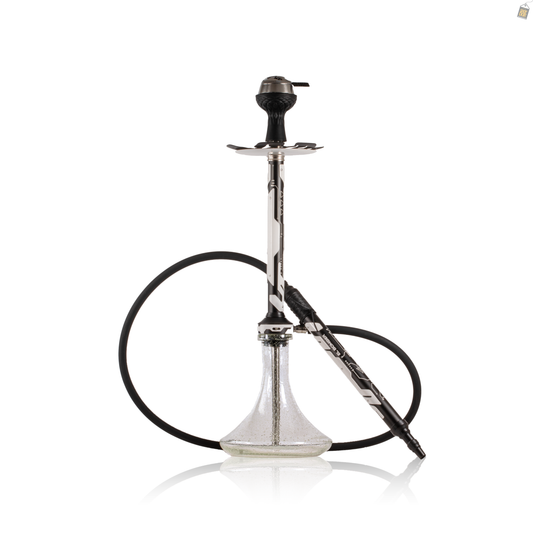 El Bomber Jack Hookah - White Stem / Radium Base