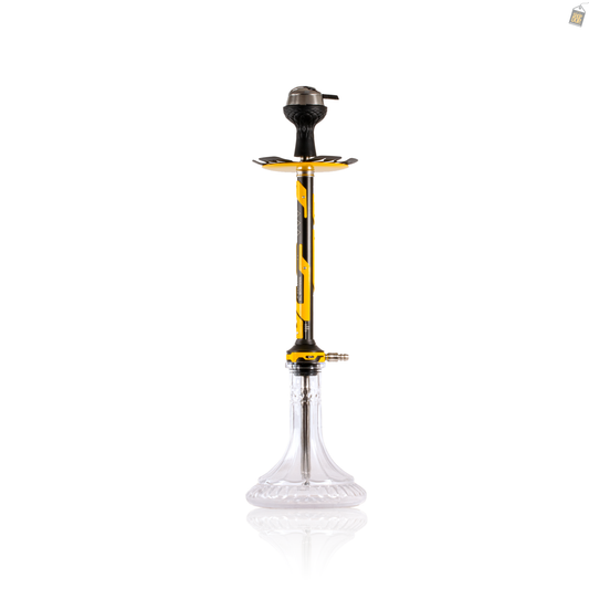 El Bomber Jack Hookah - Yellow Stem / Transparent Base