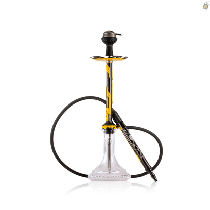 El Bomber Jack Hookah - Yellow Stem / Transparent Base