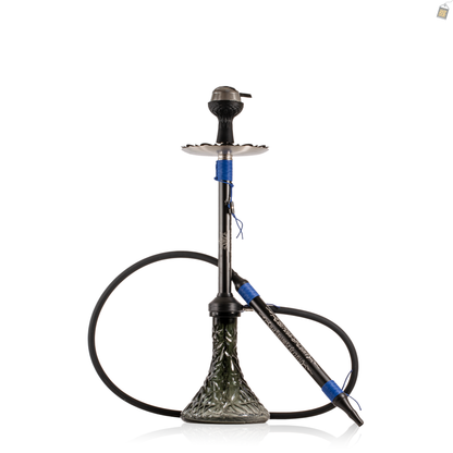 El Bomber Titan Hookah - Blue Stem / Black Base