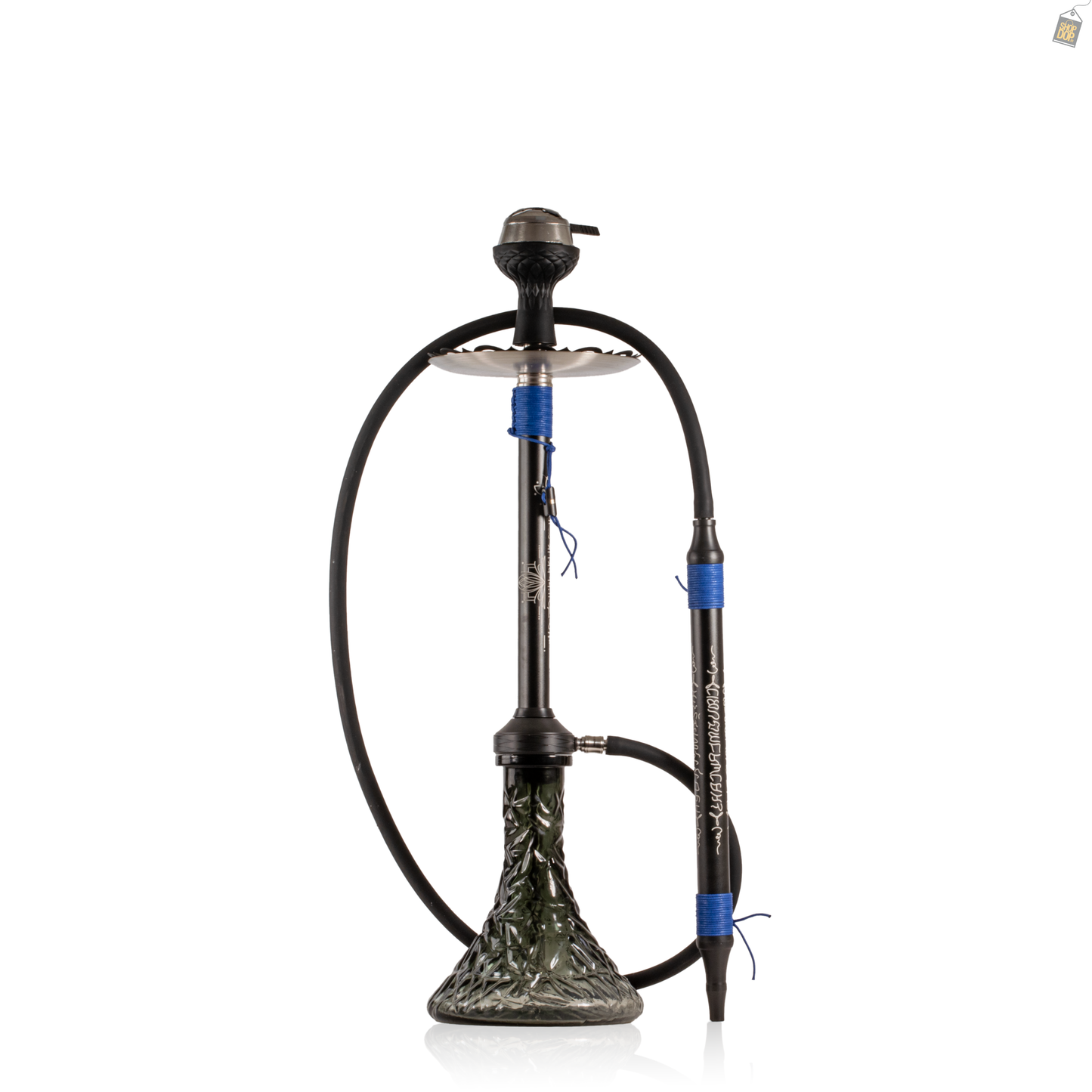 El Bomber Titan Hookah - Blue Stem / Black Base