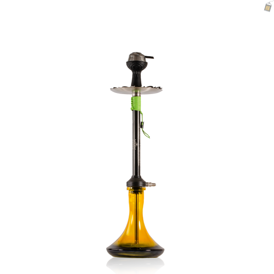 El Bomber Titan Hookah - Green Stem / Yellow Base