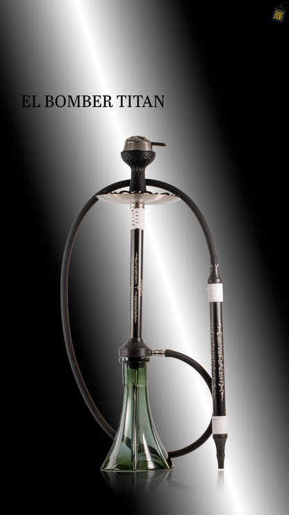 El Bomber Titan Hookah - White Stem / Arc Base