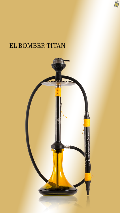 El Bomber Titan Hookah - Yellow Stem / Yellow Base