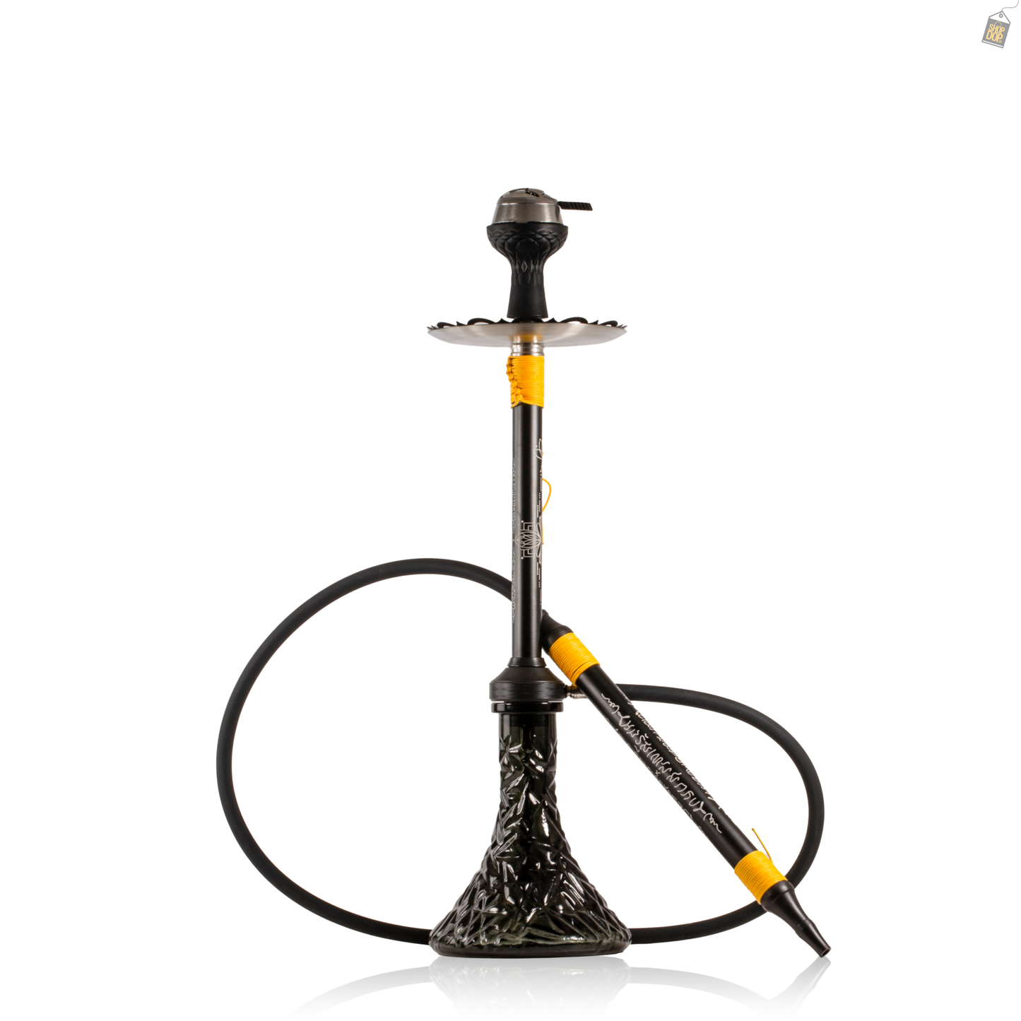 El Bomber Titan Hookah - Yellow Stem / Black Base