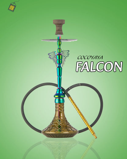 COCOYAYA Falcon Hookah - Rainbow Stem / Grey Base