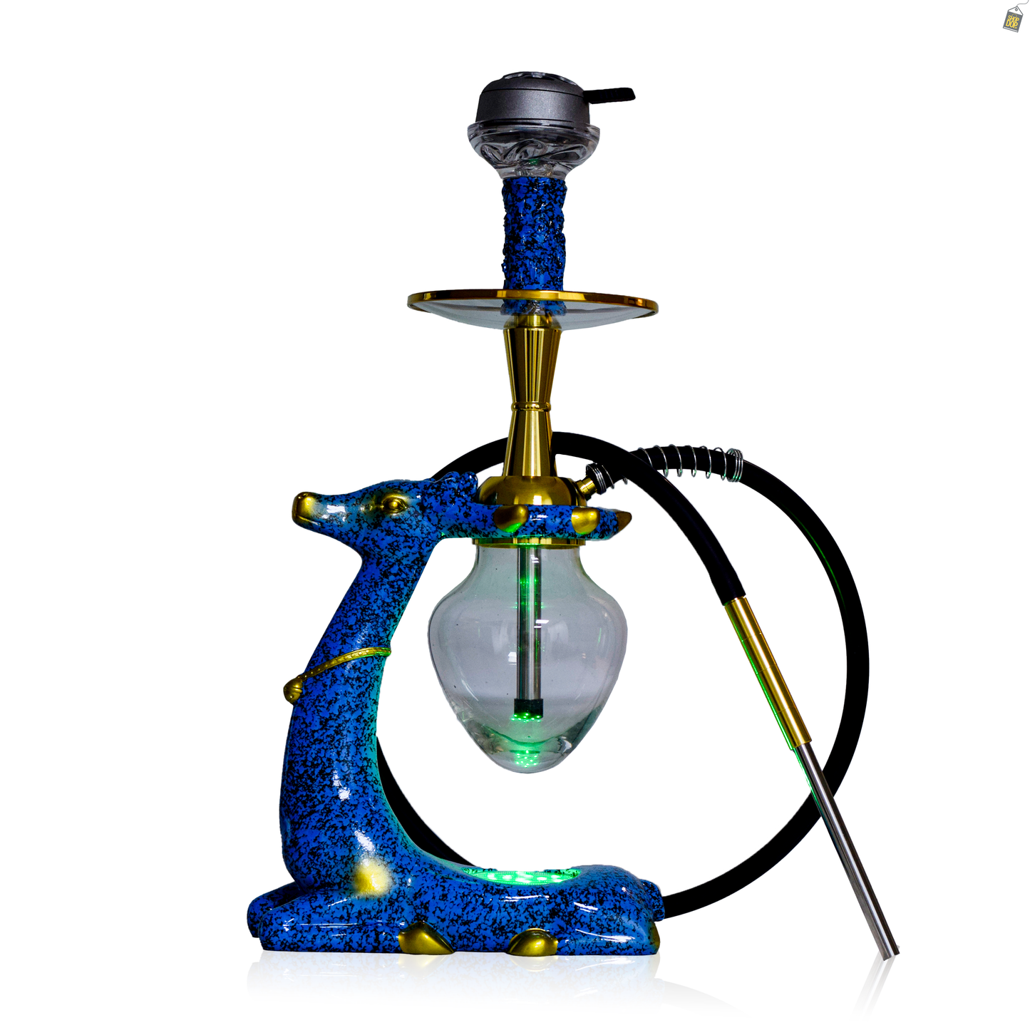 Fawn Hookah with LED Light - Blue