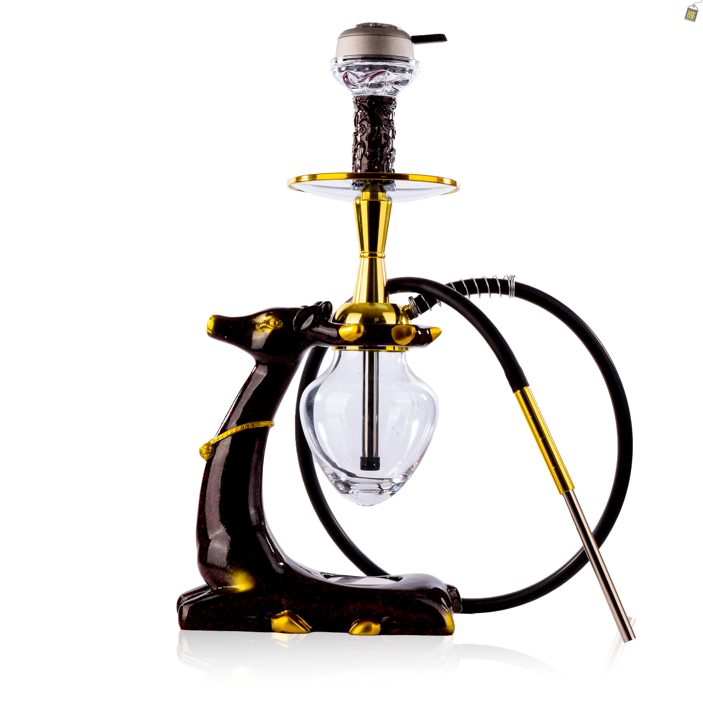 Fawn Hookah with LED Light - Red