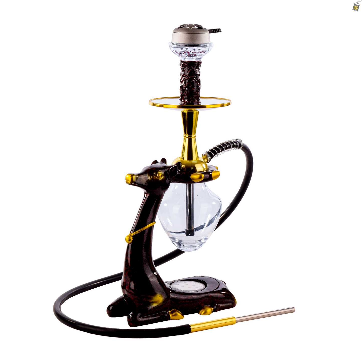 Fawn Hookah with LED Light - Red