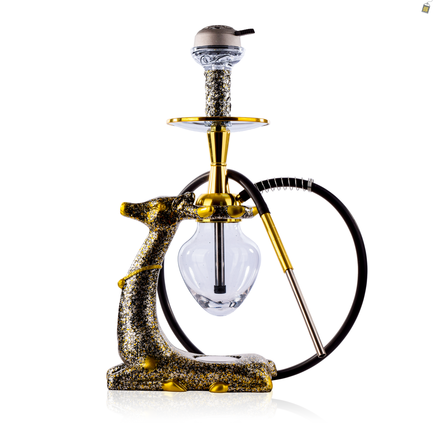 Fawn Hookah with LED Light - Silver