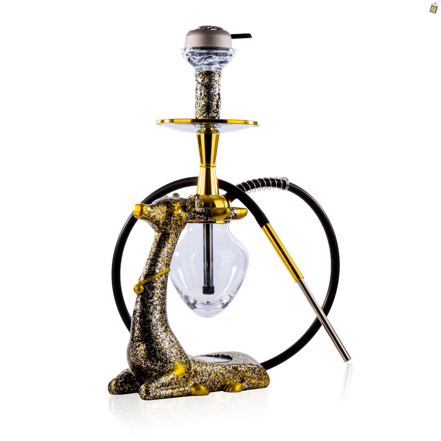 Fawn Hookah with LED Light - Silver