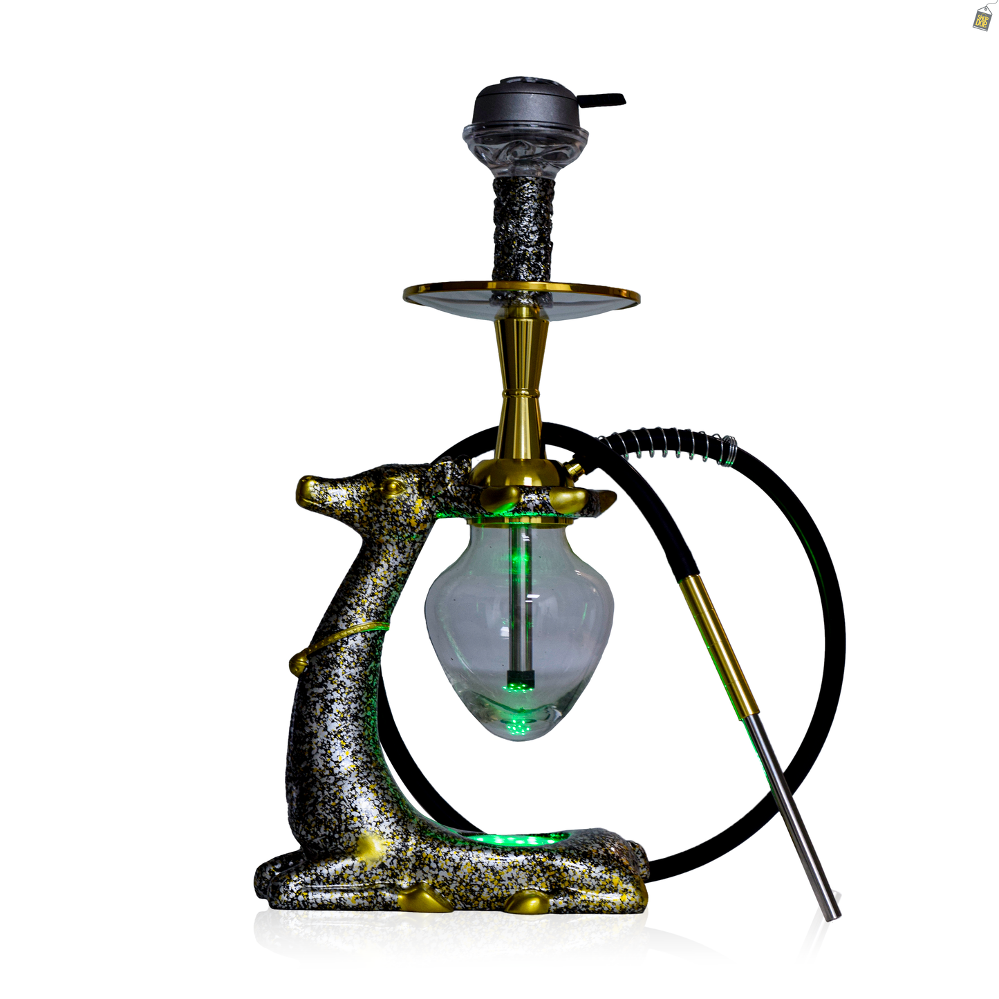 Fawn Hookah with LED Light - Silver