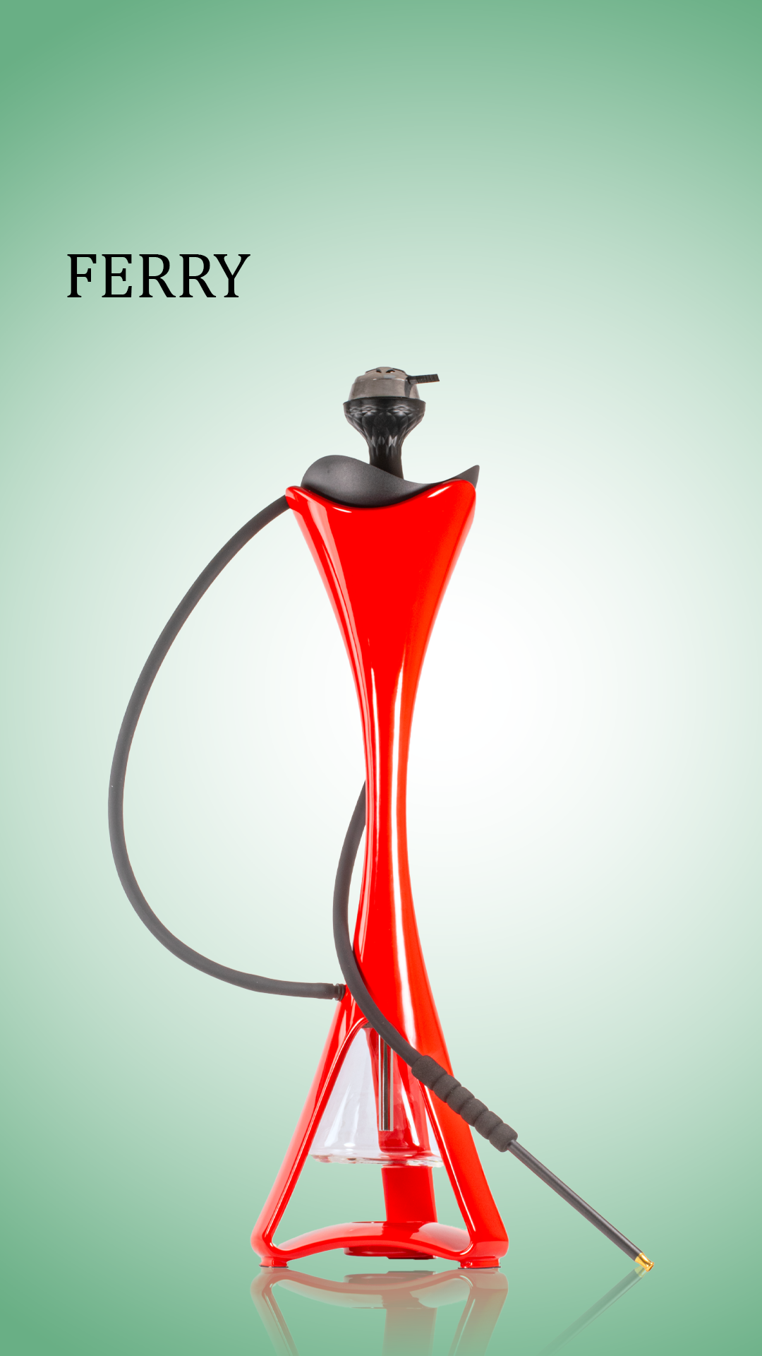Ferry Hookah with LED Light - Red