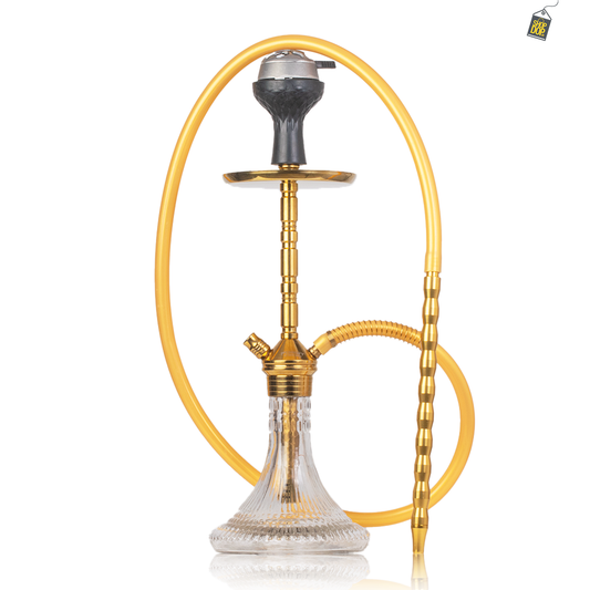 Fighter Hookah R2 2.0 - Gold Stem / Transparent Base