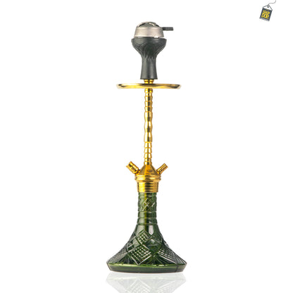 Fighter Ladder Hookah - Gold Stem / Black Base