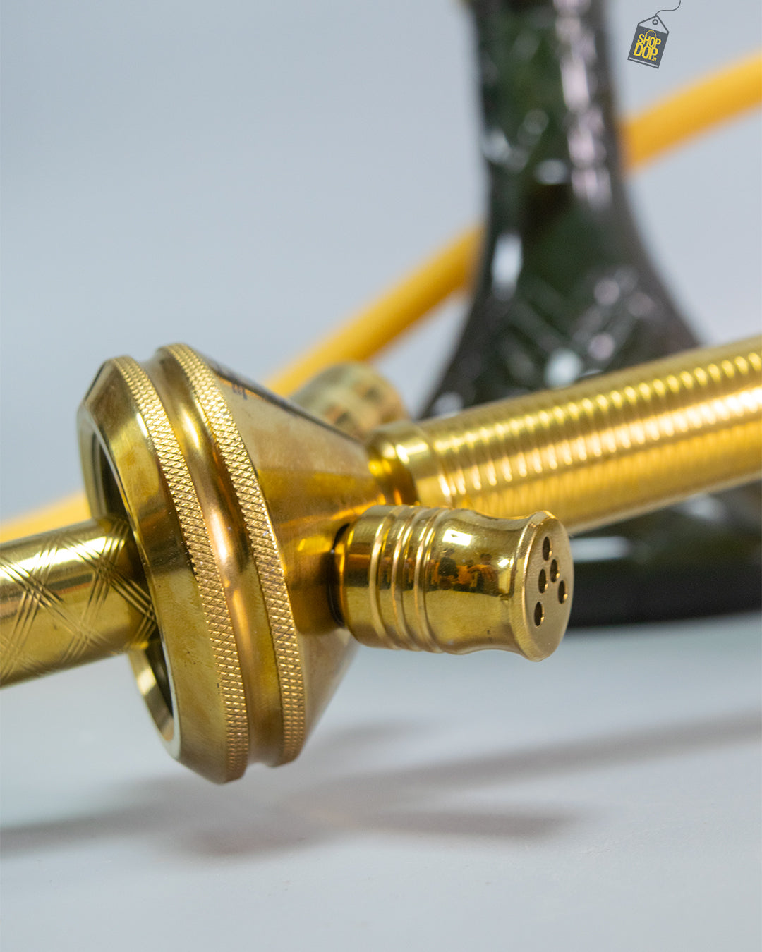 Fighter Hookah - Gold Stem / Black Base (Variants)