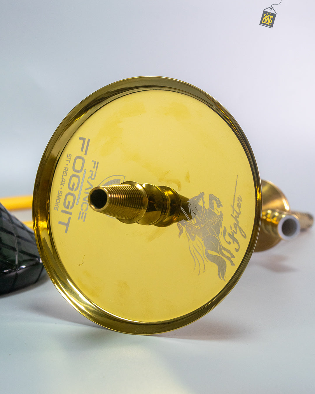 Fighter Hookah - Gold Stem / Black Base (Variants)