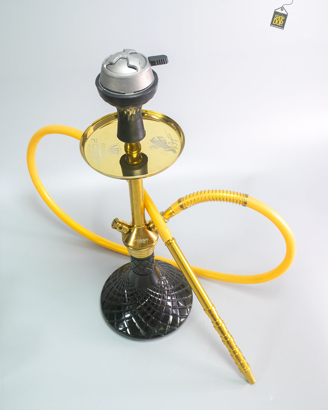 Fighter Hookah - Gold Stem / Black Base (Variants)