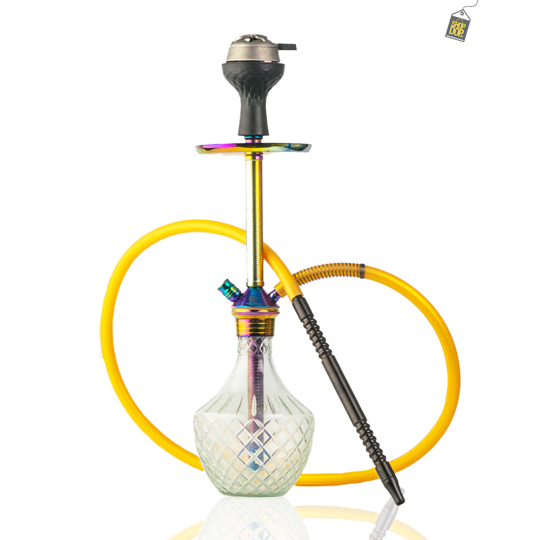 Fighter Hookah Pitcher - Rainbow Stem / Transparent Base