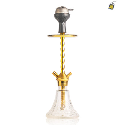 Fighter Ladder 2.0 Hookah - Gold Stem / Transparent Base