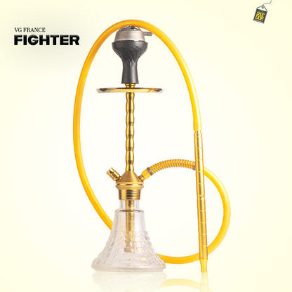 Fighter Ladder 2.0 Hookah - Gold Stem / Transparent Base