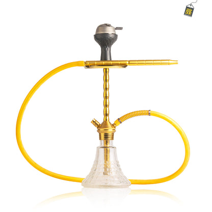 Fighter Ladder 2.0 Hookah - Gold Stem / Transparent Base