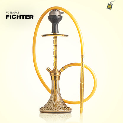 Fighter Hookah L5 - Golden Stem / Grey Base